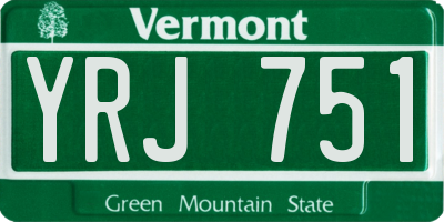 VT license plate YRJ751
