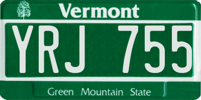 VT license plate YRJ755