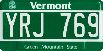 VT license plate YRJ769