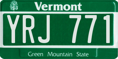 VT license plate YRJ771