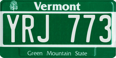 VT license plate YRJ773