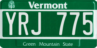 VT license plate YRJ775