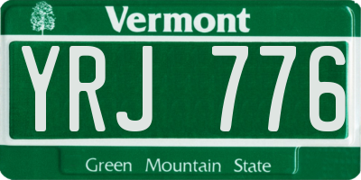 VT license plate YRJ776