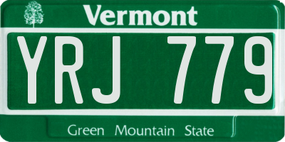 VT license plate YRJ779