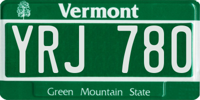VT license plate YRJ780