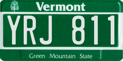 VT license plate YRJ811