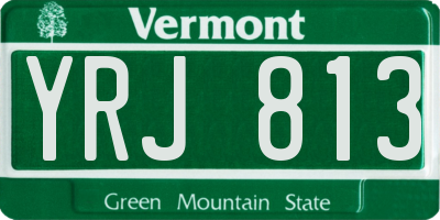 VT license plate YRJ813