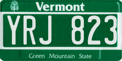 VT license plate YRJ823