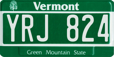 VT license plate YRJ824