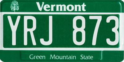 VT license plate YRJ873