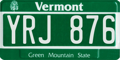 VT license plate YRJ876