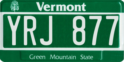 VT license plate YRJ877