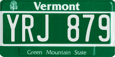 VT license plate YRJ879