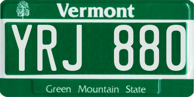 VT license plate YRJ880