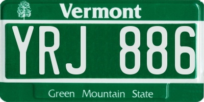 VT license plate YRJ886