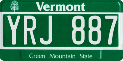 VT license plate YRJ887