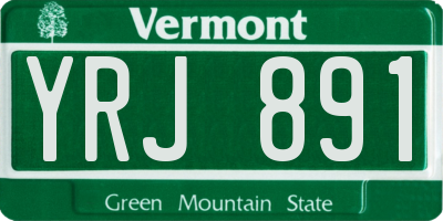 VT license plate YRJ891