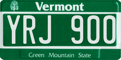 VT license plate YRJ900