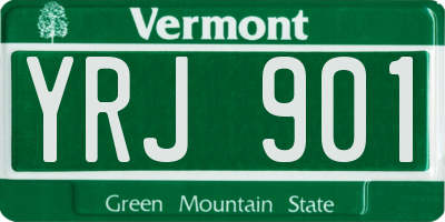 VT license plate YRJ901