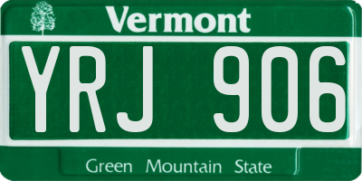 VT license plate YRJ906