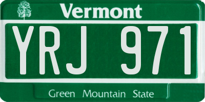 VT license plate YRJ971