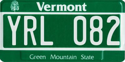 VT license plate YRL082