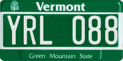 VT license plate YRL088