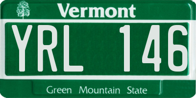 VT license plate YRL146