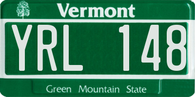 VT license plate YRL148