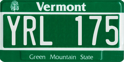 VT license plate YRL175