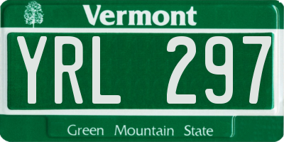 VT license plate YRL297