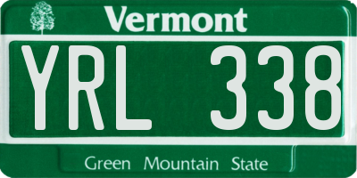 VT license plate YRL338