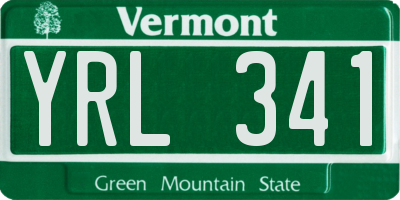 VT license plate YRL341