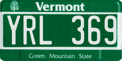 VT license plate YRL369