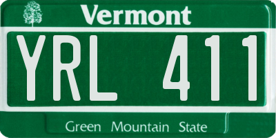VT license plate YRL411