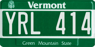 VT license plate YRL414
