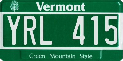 VT license plate YRL415