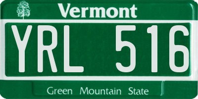 VT license plate YRL516