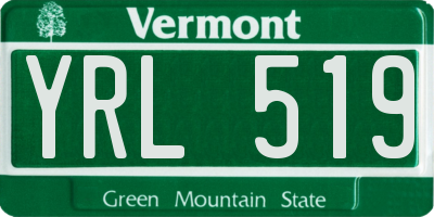 VT license plate YRL519