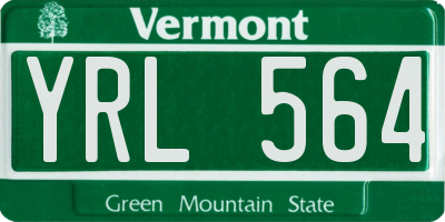 VT license plate YRL564