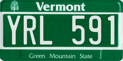 VT license plate YRL591