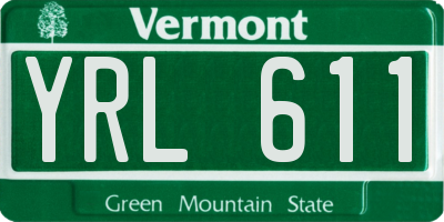 VT license plate YRL611