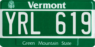 VT license plate YRL619