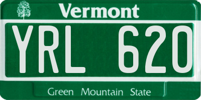 VT license plate YRL620