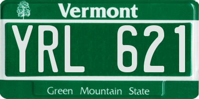 VT license plate YRL621