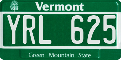 VT license plate YRL625