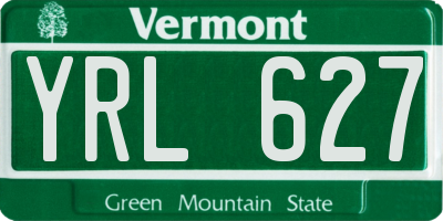 VT license plate YRL627