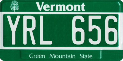 VT license plate YRL656