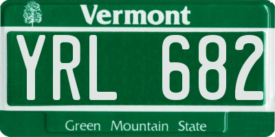 VT license plate YRL682