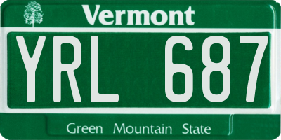 VT license plate YRL687